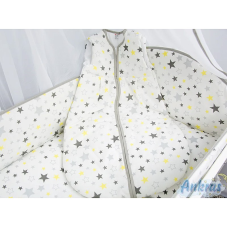 ANKRAS magamiskott 68-74cm STARS YELLOW