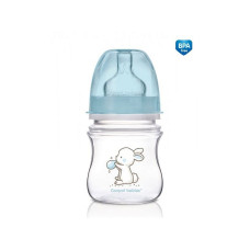 CANPOL BABIES EasyStart Little Cutie PP pudel 120ml lai kael ja silikoonist luti 0m + 35/218 sinine