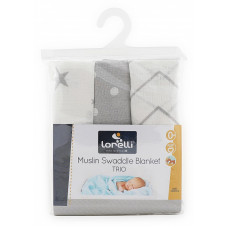 LORELLI Musliin mähkmed 3tk. 80x80cm GREY MIX 1034010 1903