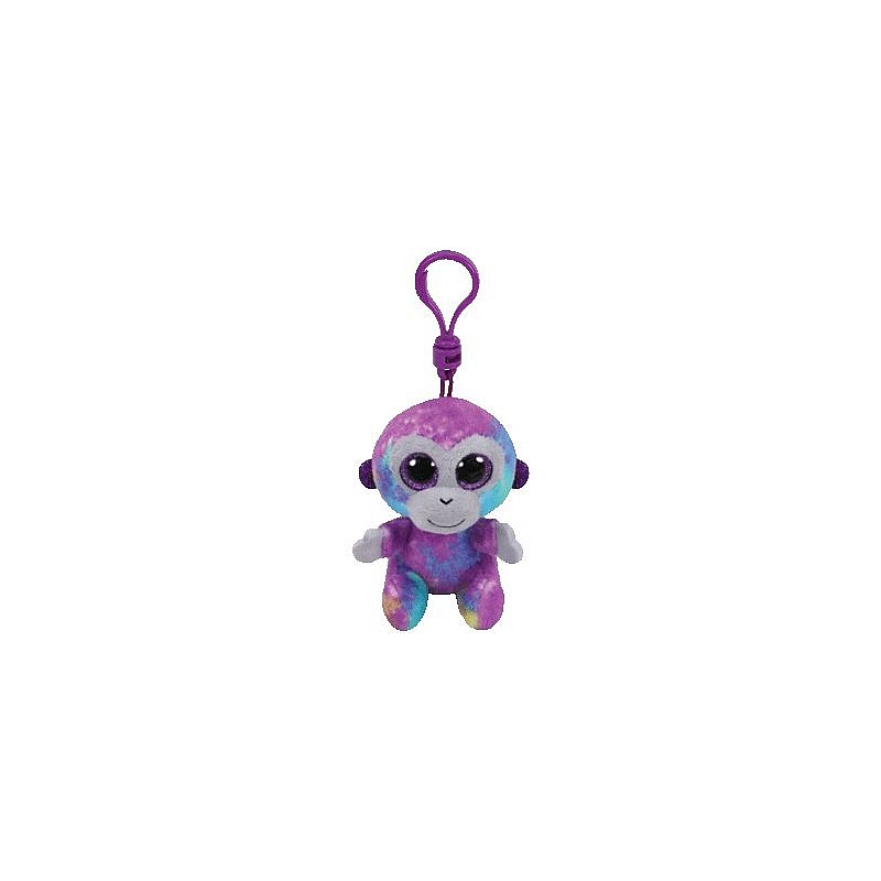 TY Beanie Boos Toy - võtmehoidja Zuri - kirjud ahv clip 10cm, TY36561 LÕPUMÜÜK