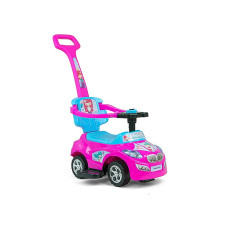 MILLY MALLY HAPPY Tõukeauto 3in1, PINK-BLUE