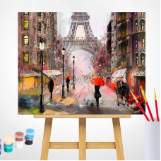 TSVETNOY Набор для рисования по номерам 40x50см Paris in the Rain, MG2160e