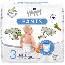 HAPPY Pants Midi mähkmed suurus 3, 6-11kg. 26tk