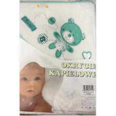 Kapuutsiga vannilina DUET BABY  80x80сm BEAR 315