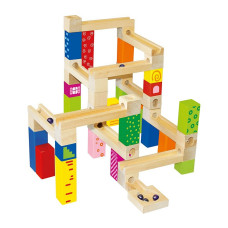 BINO Puidust konstruktor Marble Run 66 elem. 36м+ 82067