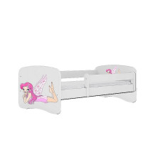 KOCOT KIDS lapsevoodi + madrats komplektis BABYDREAMS white Fairy with wings 180x80cm