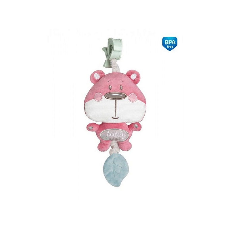 CANPOL BABIES PASTEL FRIENDS Helisev rippuv mänguasi BEAR 0м+ 68/069 pink