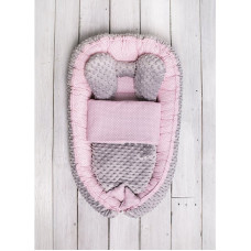 BELISIMA MINKY Voodipesa+tekk SWEET BABY, P01-854 roosa