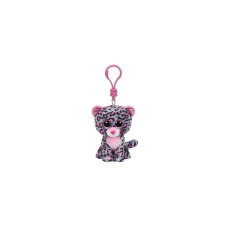 TY Beanie Boos Toy - võtmehoidja PINK / hall LEOPARD TASHA 8cm, TY36616