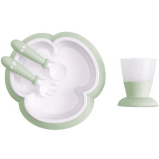 BABYBJORN Baby Feeding set Beebi toitmiskomplekt 4m+, 078161 Powder Green