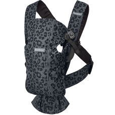 BABYBJORN MINI 3D MESH Känguru kott ANTHRACITE LEOPARD, 021078