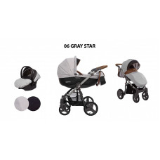 BABYACTIVE MOMMY Vanker-jalutuskäru  3in1, Gray Star 06