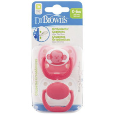 DR.BROWNS silikoonist lutt 0-6m, PreVent CLASSIC ortodontiline 2tk. roosa LÕPUMÜÜK