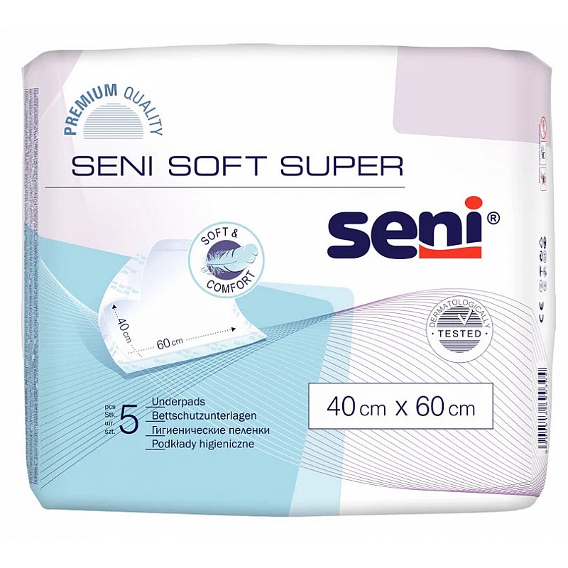 SENI SOFT SUPER hügieenilised mähkmed 40х60cm, 5 tk.