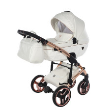 JUNAMA FLUO V3 INDIVIDUAL Vanker-jalutuskäru 3in1, 16 white + copper