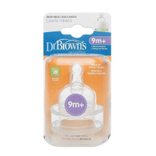 DR. BROWNS OPTIONS Wide-Neck Level-4 Silicone lutt 9m. + 2 tk., 363 LÕPUMÜÜK