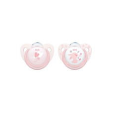 NUK Blue and Rose silikoonist lutt Baby Rose 6-18k, 2tk. SU76 roosa LÕPUMÜÜK