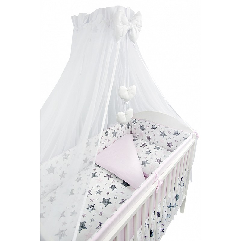 ANKRAS NEW STARS Voodipesu komplekt 6 eset 120x90/360cm pink