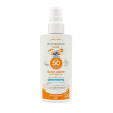 ALPHANOVA SUN orgaaniline ja lõhnatu väga veekindel mineraalne päikesekreem sprei SPF50, 125 ml SOL50ABBIOSPEXPORT