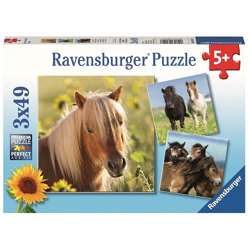 Ravensburger pusle 3x49 Horses R 08011