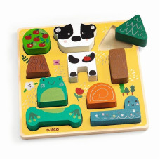 DJECO Puidust pusle - Ehitamismäng - Õnnelik DJ01075