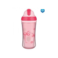 CANPOL BABIES Jungle joogipudel kõrrega 260ml 74/050 Flamingo ALLAHINDLUS