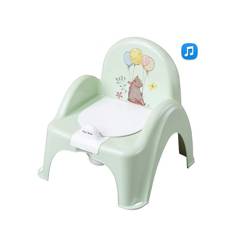 TEGA BABY FOREST FAIRYTALE Pissipott muusikaga, PO-073 light green