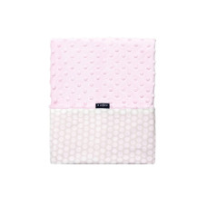 WOMAR Bubble Valboa kahepoolne pleed 75x100сm Pink/Light Grey white DOTS