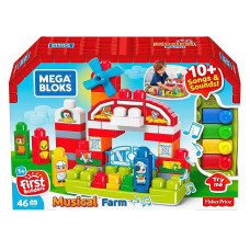 MEGA BLOKS FIRST BUILDERS конструктор Musical Farm 46шт. GCT50