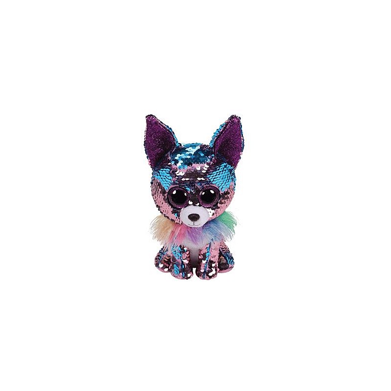 TY Flippables Мягкая игрушка YAPPY BLUE PURPLE SEQUIN CHIHUAHUA reg 24см, TY36438