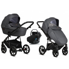 TUTIS VIVA LIFE 3 Leather Edition vanker-jalutuskäru 3in1, 087 Shadow Grey