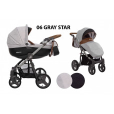 BABYACTIVE MOMMY Vanker-jalutuskäru  2in1, Gray Star 06