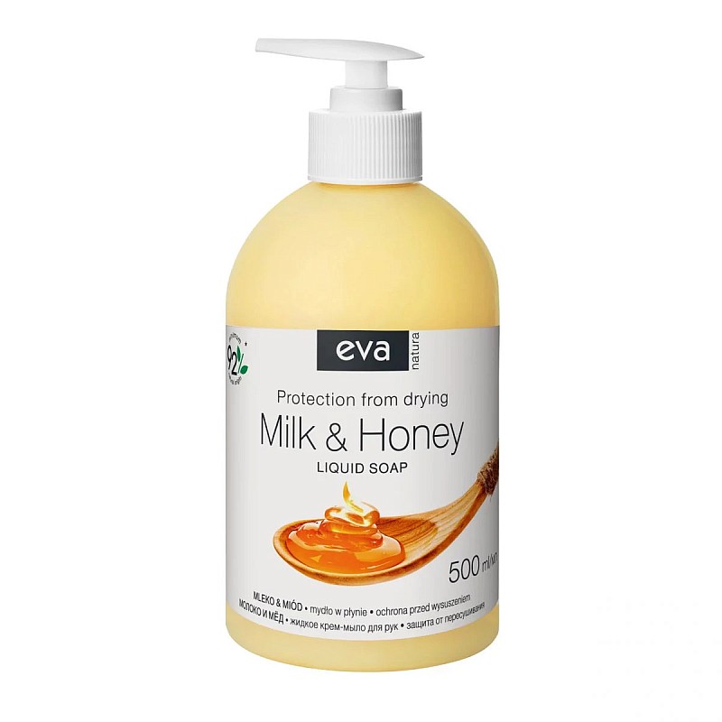 EVA NATURA kreemjas käteseep Milk&Honey, 500 ml