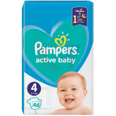 PAMPERS Active Baby mähkmed S4, 46 tk. LÕPUMÜÜK