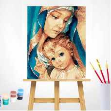 TSVETNOY  Joonistus komplekt (Nummedratud juhisega) 40x50сm Holy Mother, MG2148e