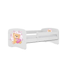 KOCOT KIDS võrevoodi + madrats komplektis BABYDREAMS white Teddybear butterflies 160x80cm