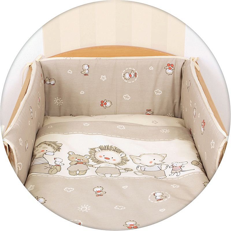 CEBABABY voodipesu komplekt 3eset 135x100сm DUCKLINGS BROWN