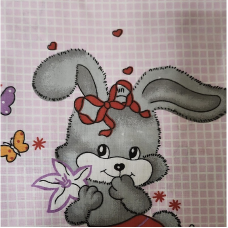 URGA Voodipesu komplekt 2 eset 120x90cm, RABBIT heleroosa LÕPUMÜÜK