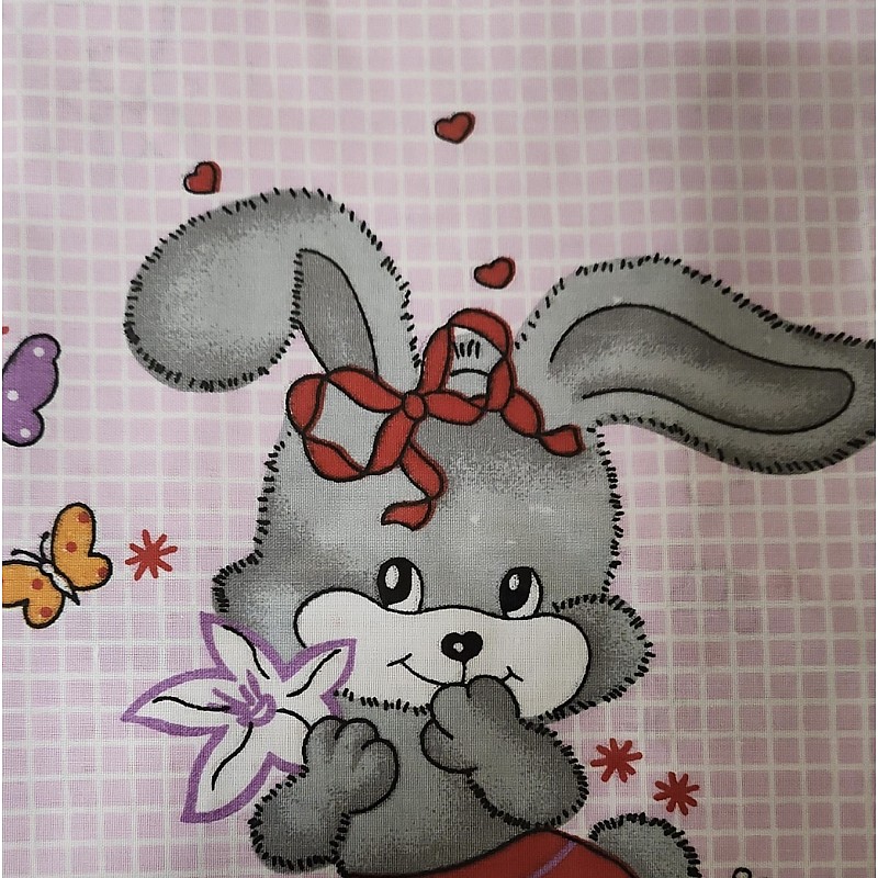 URGA Voodipesu komplekt 2 eset 120x90cm, RABBIT heleroosa LÕPUMÜÜK