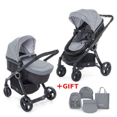 CHICCO Urban Plus Crossover vanker+jalutuskäru 0-36m 79214.95 halli värvi +kingitus