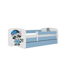 KOCOT KIDS võrevoodi sahtliga + madrats komplektis BABYDREAMS blue Raccoon 160x80cm