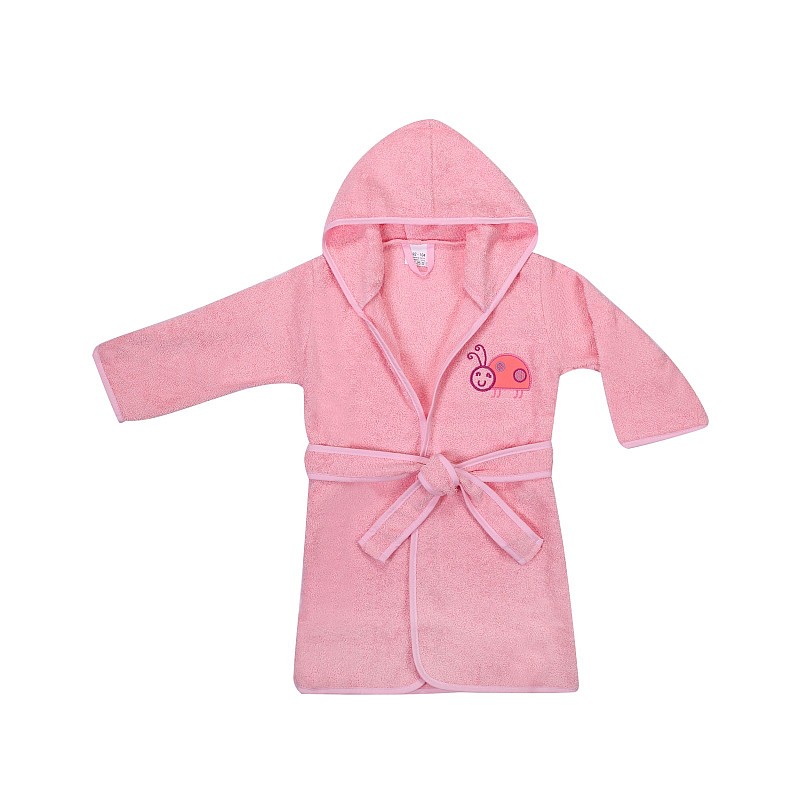 DUET BABY FROTTE Vannimantel kapuutsiga  80-92cm, 466 SNAIL roosa (744665)