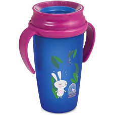 LOVI  FOLLOW THE RABBIT Õppimistass 360 ° 350ml 14m + 1/564 sinine / roosa