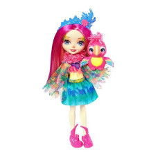 Enchantimals PEEKI Parrot & läikene Doll koos Parrot, FJJ21