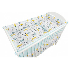 ANKRAS CITY Voodipesu, komplekt 3 osa 120x90cm - 360cm - turquoise