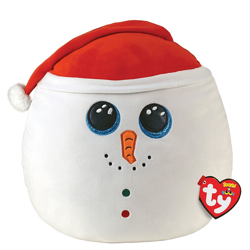 TY Squish a Boos Pehme mänguasi-padi  Flurry WHITE SNOWMAN, TY39213 LÕPUMÜÜK