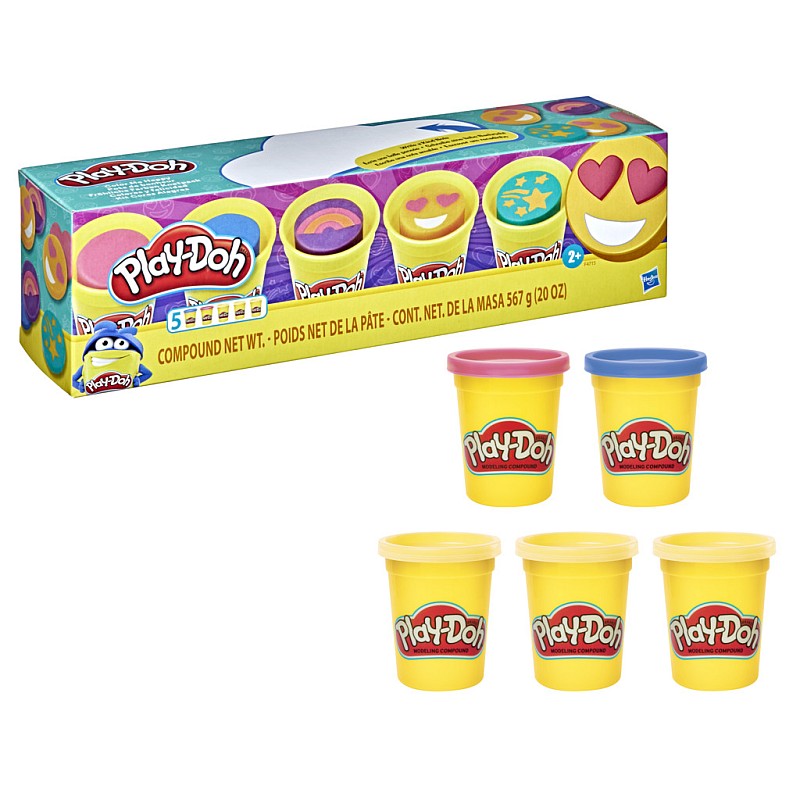 PLAY-DOH voolimismass Õnne värvid, 5 tk