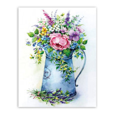 TSVETNOY diamond mosaiik 40x50cm Romantic bouquet in a watering can, LG149e