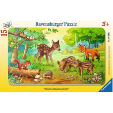 RAVENSBURGER Pusle Metsaloomad 15tk, 06376 LÕPUMÜÜK