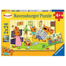 Ravensburger pusle 2X24 At home with the Kid-e-Cats R 05080